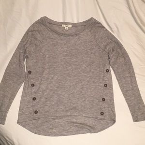 Grey elbow patch sweater